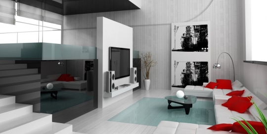 Large luxury living room interior design